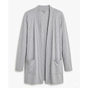#963. State of Day Sleep Heather Grey Modal Knit Open Front Cardigan